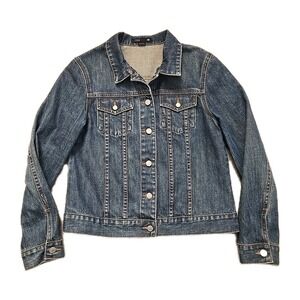 J Crew Jacket Womens Sz Medium Blue Denim Jean Trucker